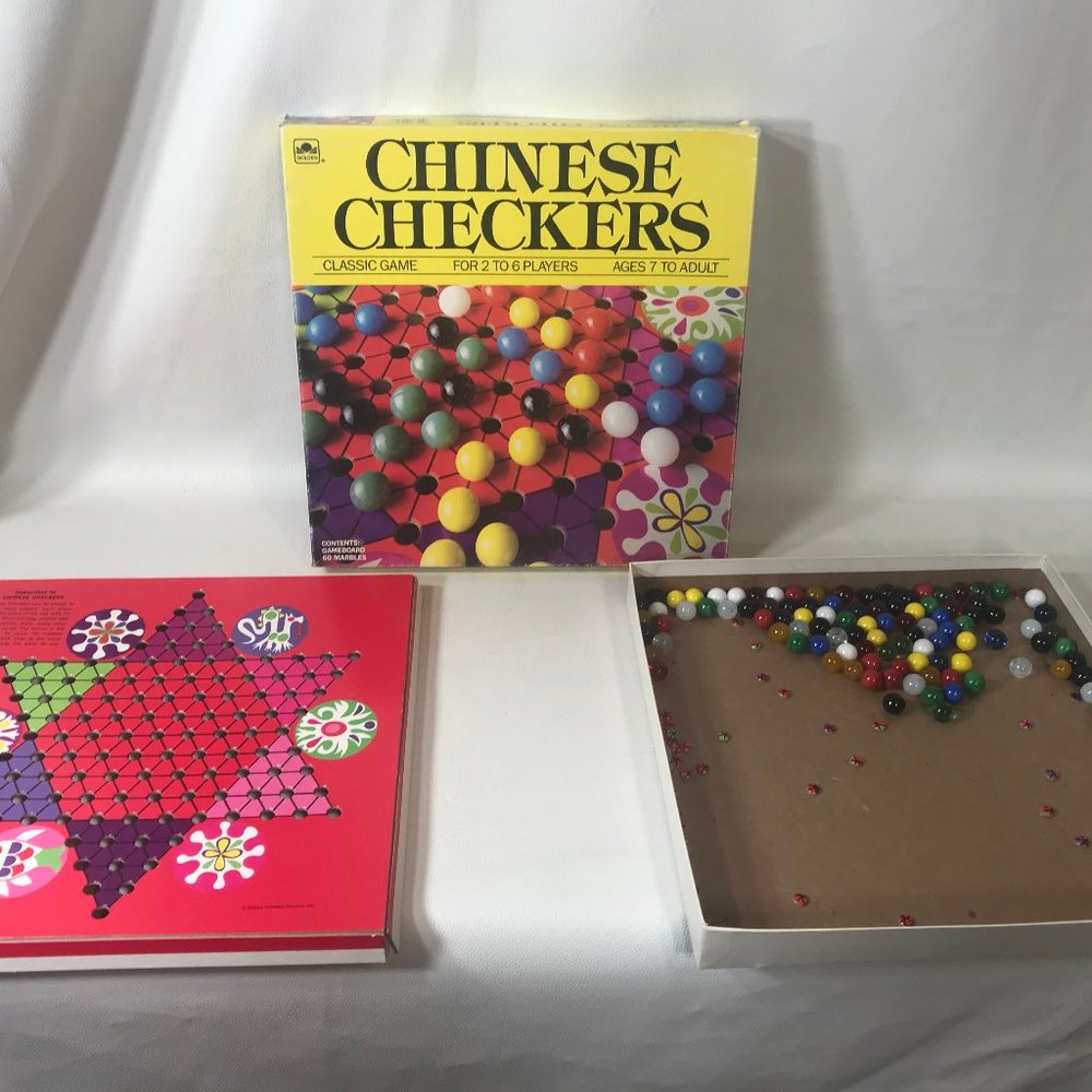 Golden CHINESE CHECKERS Classic Game 1989